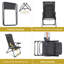 Chaise de camping inclinable avec repose-pieds Gratia