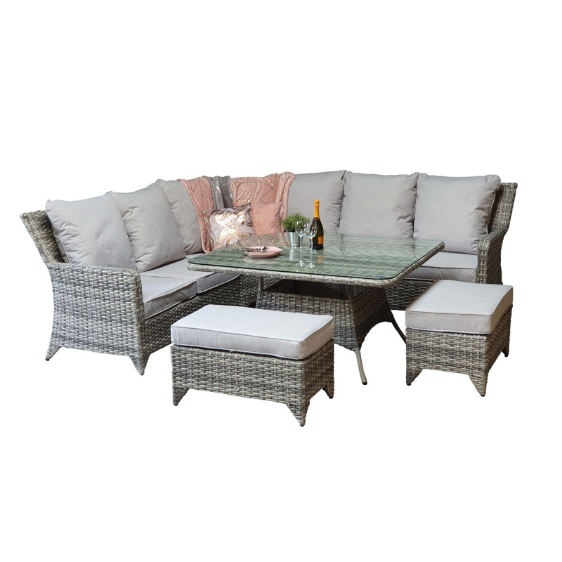 Temperence 8 Seater Rattan Corner Sofa Set