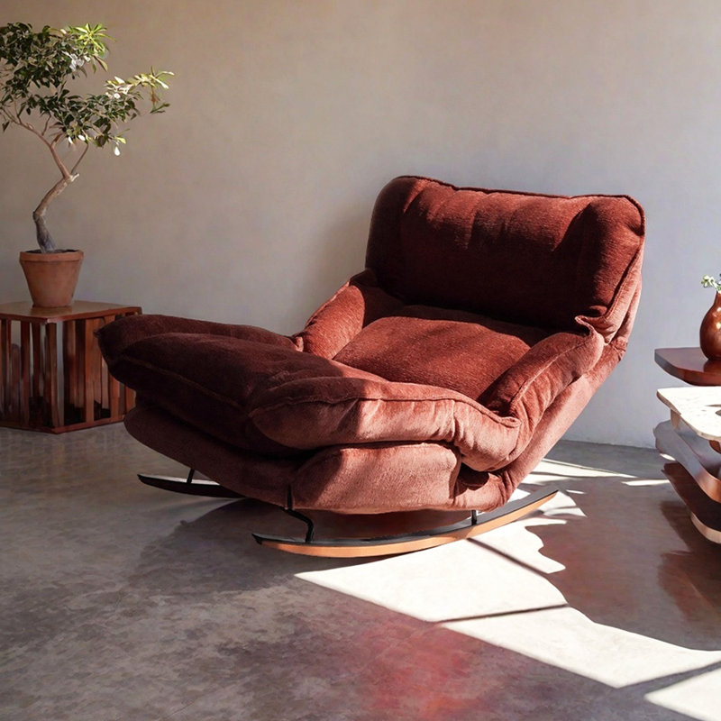 Chaise berçante ergonomique réglable, Rouge