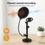  Desktop Microphone Stand Adjustable Mic Clip Desk Pop Filter Shock Mount
