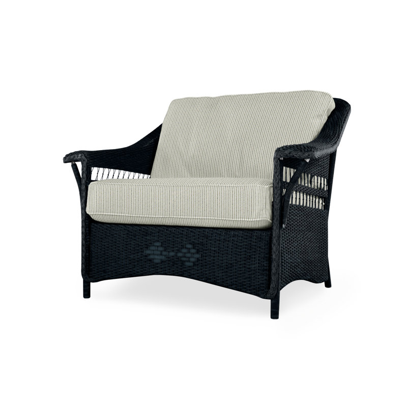 Nantucket Outdoor Lounge Chair, Ebony, Remy Cloud