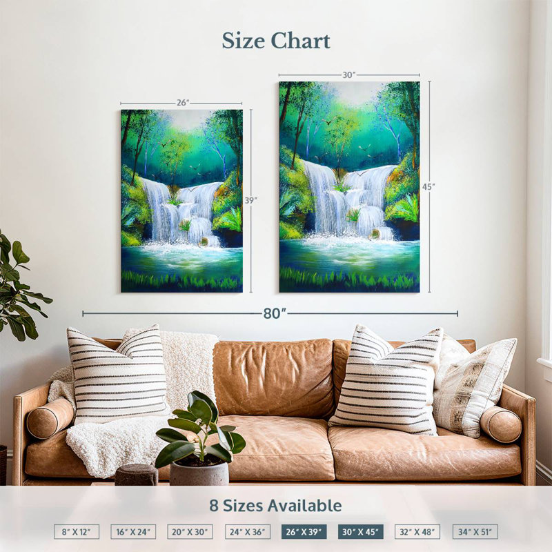 Alvord Waterfall, 39" H x 26" W