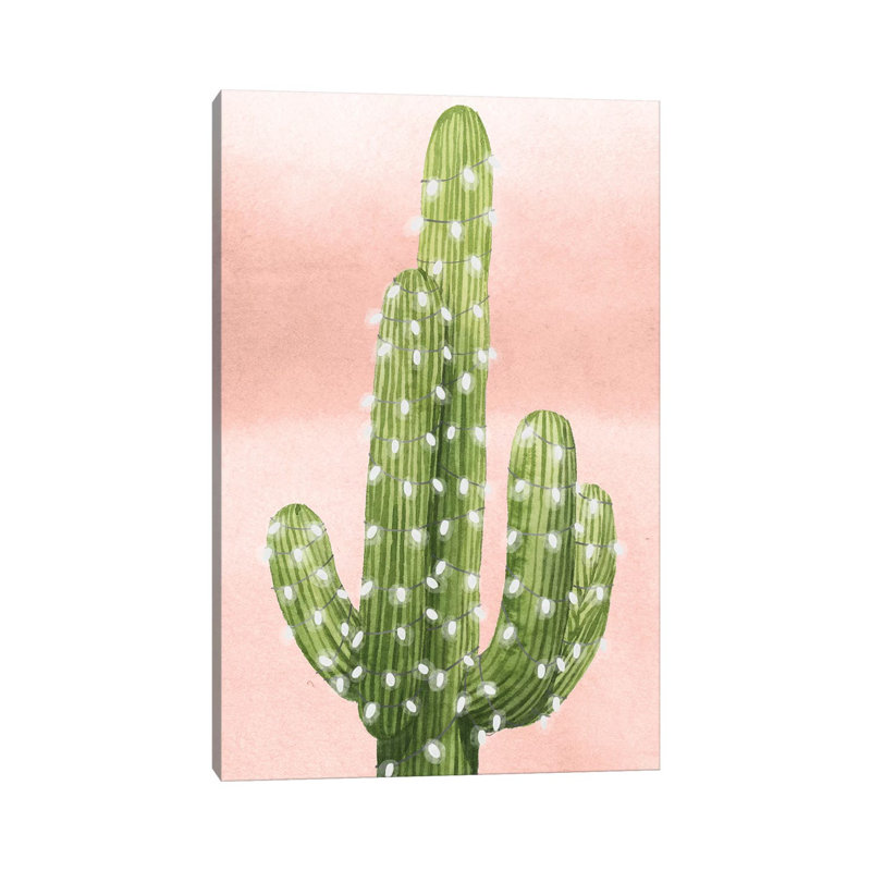 «Christmas Cactus Collection B» par Grace Popp - impression, Pas de tapis, Toile tendue, H 18 po x l 12 po x 1,5 po
