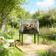 Jardinières en métal multifonctionnelles avec couvercle, usage extérieur moderne