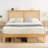 Hazim Solid Wood Standard Bed with Shelves-355361126