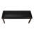Bench, 48" Rectangular, Dining Room, Hallway, Entryway, Upholstered, Wood, Brown Solid Wood, Black Leather-Look, Transitional-145053746