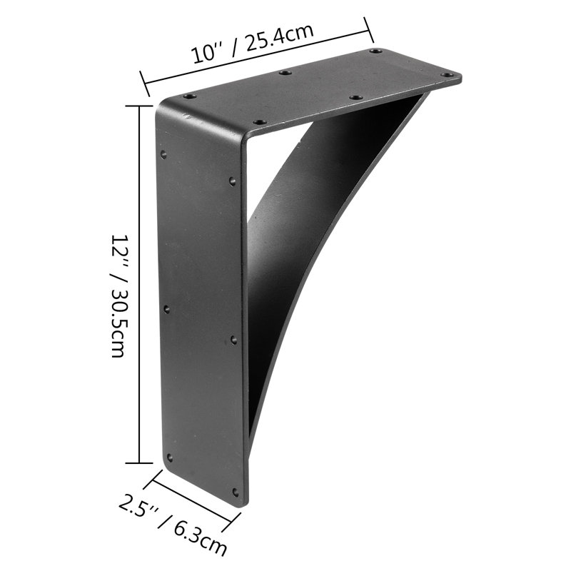 Support mural pour tablette flottante 2 pièces, H 12 po x l 10 po x P 2,5 po