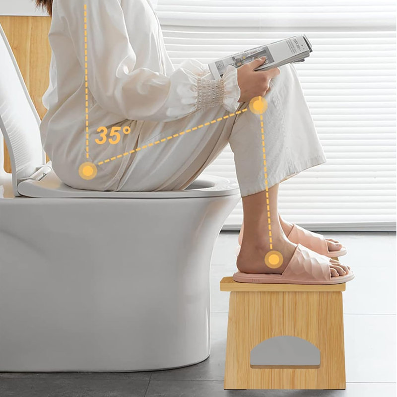 Foldable Toilet Stool, 7 Inch Poop Stool for Bathroom