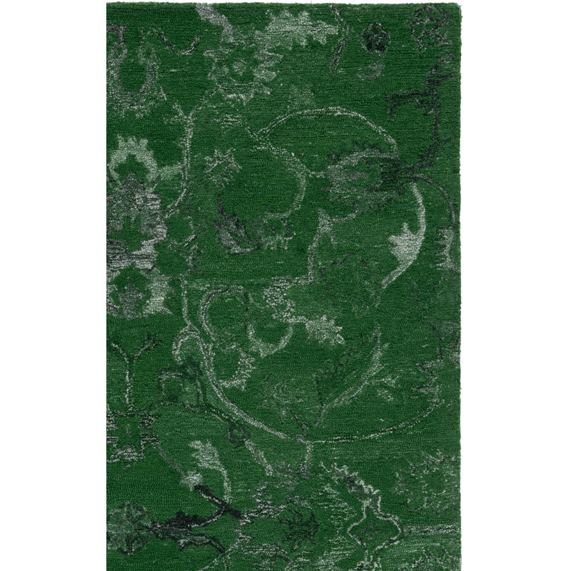 Tapis en polyester touffeté à la main Lyazzat, Rectangle de 5 pi x 8 pi