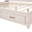 Lit de jour en bois avec 3 tiroirs de rangement, tableau souple supérieur, tablette et ensemble de prises et ports USB