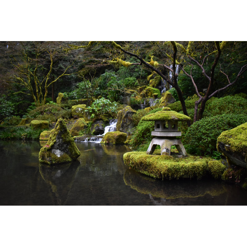 Zen Garden Scene by Jared Stine - Wrapped Canvas Print, 30cm H x 46cm W