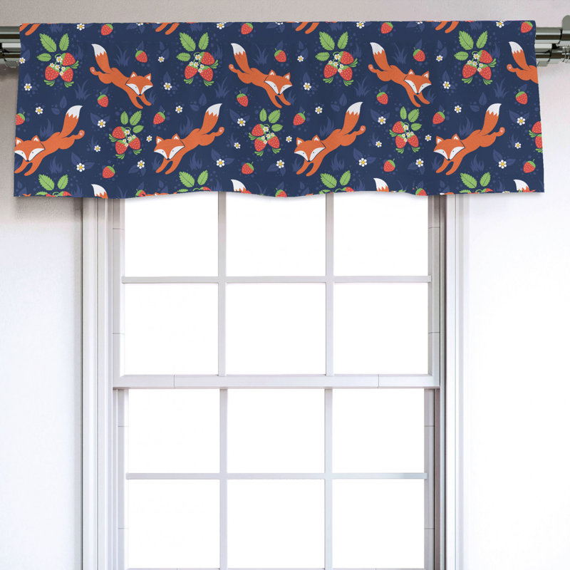 Sateen Floral Ruffled Window Valance