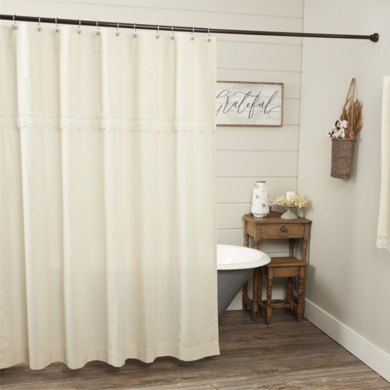 Bernadene Cotton Blend Shower Curtain