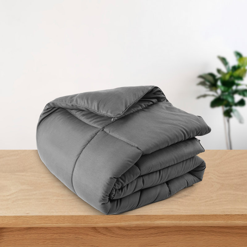 Édredon en microfibre gris de la collection Lux Décor, Très grand
