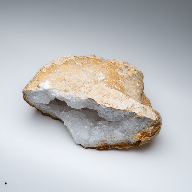 Genuine Calcite Geode From Morocco (16.6 Lbs), 6" H x 12" W x 6" D