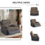Fauteuil inclinable électrique 40,5 po avec lumières DEL et port USB - tissu respirant, capacité de 400 lb, réglage à une touche-1442140553