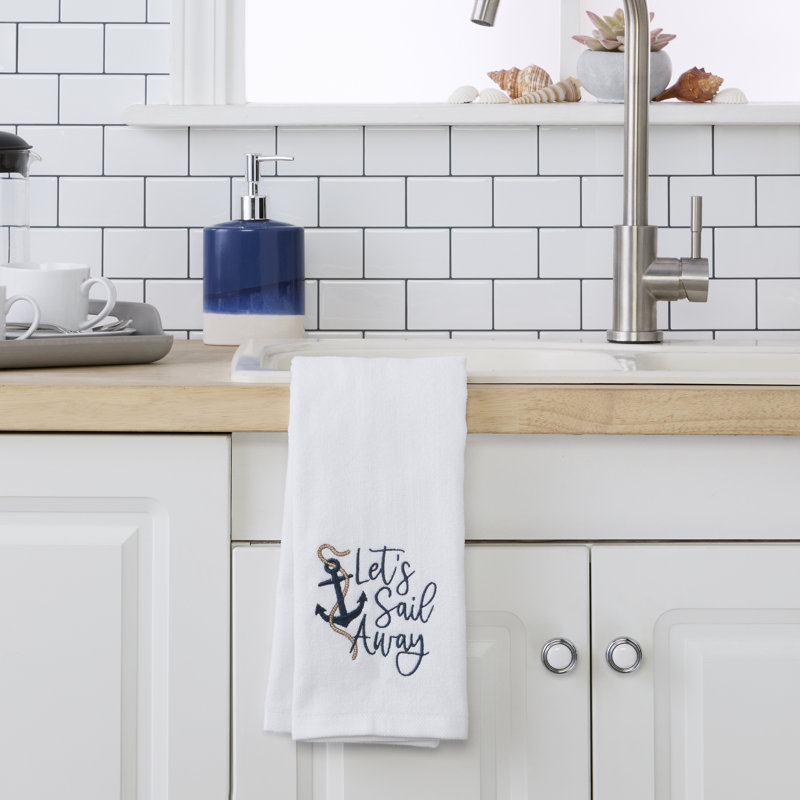 LETS SAIL AWAY EMB HAND-WHITE