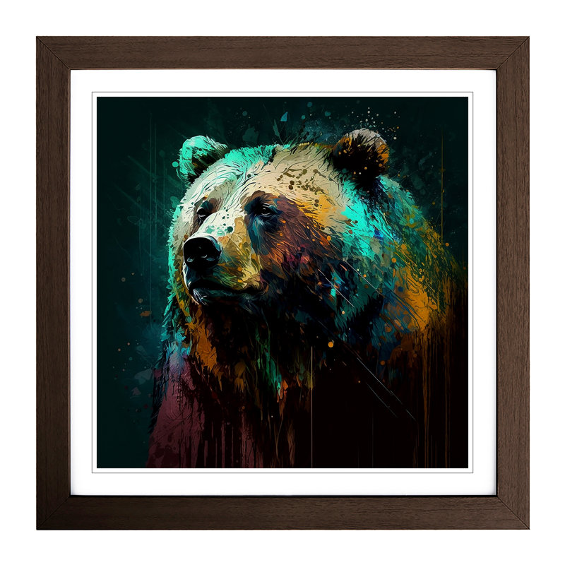 Single Picture Frame Print on Wood, Walnut