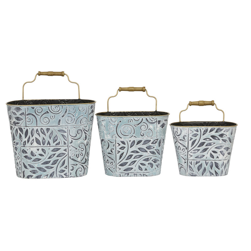 Ensemble de 3 pots à fleurs en fer 3 pièces