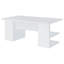 Bureau d'écriture à 4 tablettes Hannah avec plateau de table spacieux et rangement spacieux pour les aménagements de bureau modernes