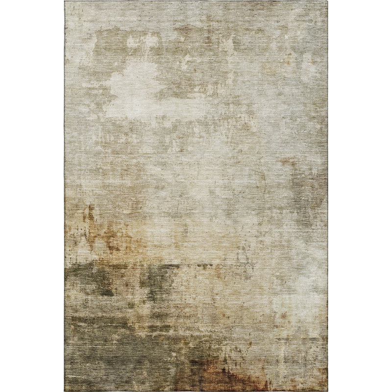 Premium Machine Washable Lyndhurst AMF1193 Abstract Rug, Rectangle 9 pi x 12 pi