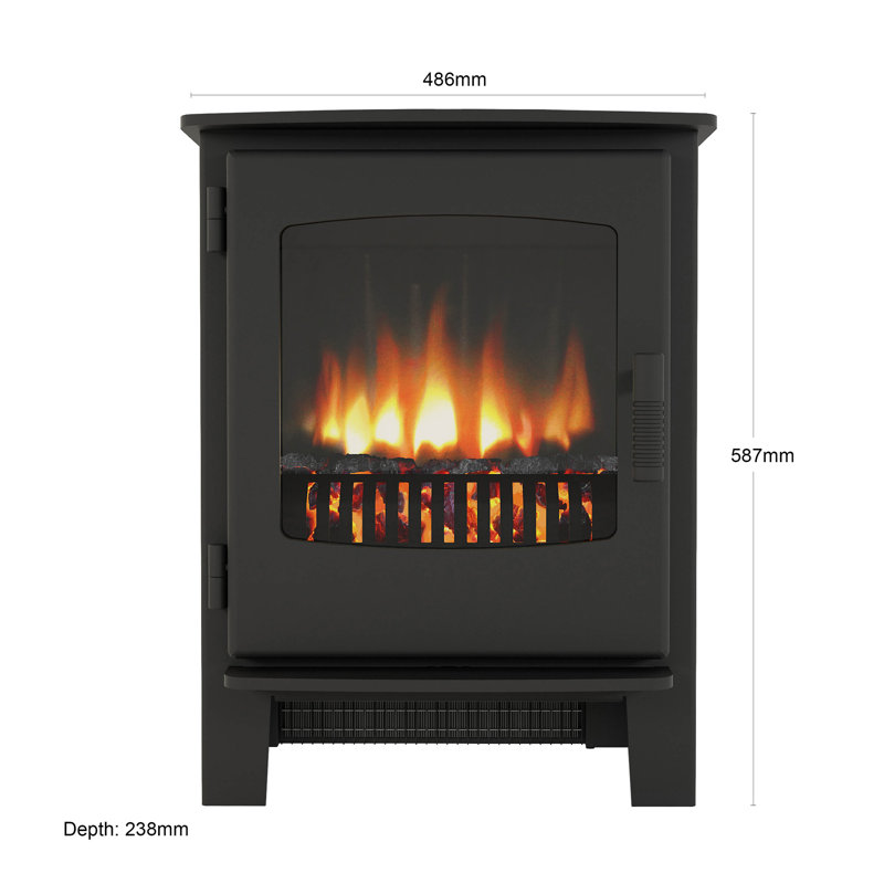 Desire Freestanding Timber Electric Stove, 58.7" H x 48.6" W x 29.2" D