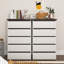 Commode 5 tiroirs pour la chambre à coucher, rangement pour garde-robe moderne, solution de rangement spacieuse et élégante