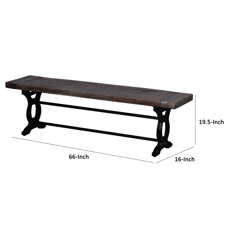 Sharece Solid Wood Bench