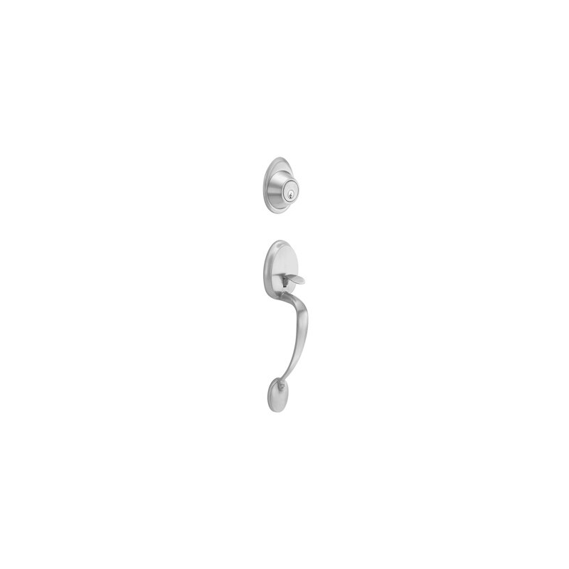 J Series Exterior Portion Handleset and Deadbolt (Interior Portion Sold Separately), Polished Chrome