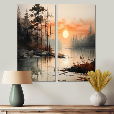 Lake Misty Morning Reflections I - Paysages, Lacs, décoration murale Lakehouse