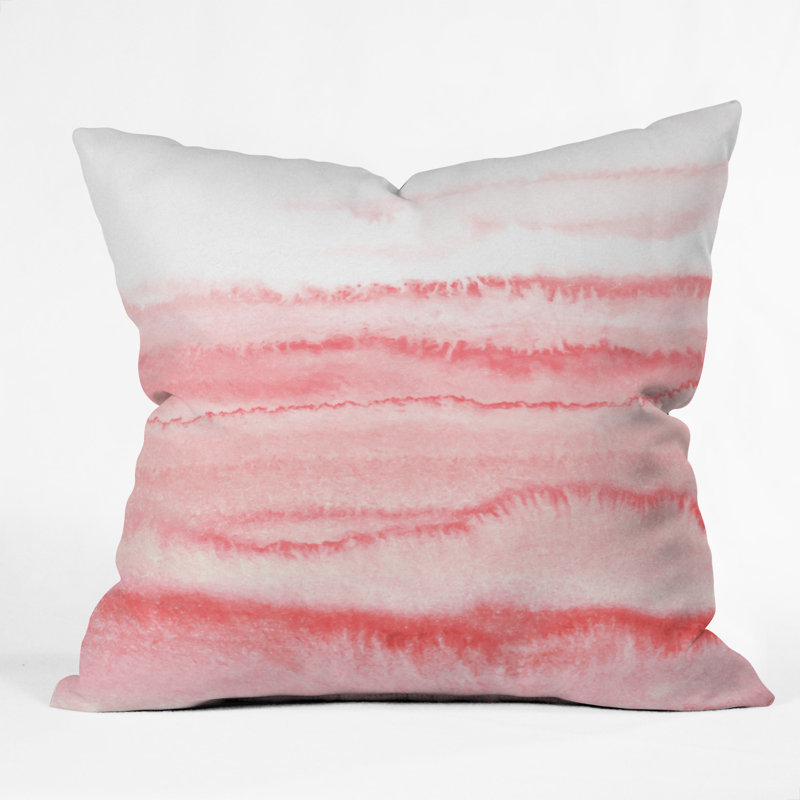 Housse de coussin d'extérieur carré Monika Strigel, 18 po x 18 po, Quartz rose