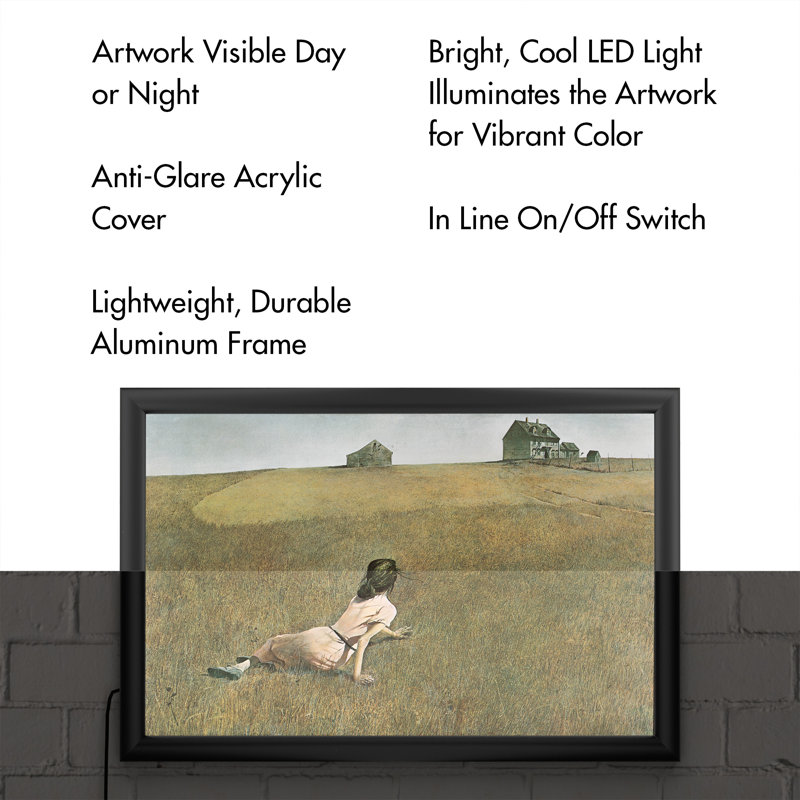 Impression d’art graphique encadrée par Andrew Wyeth-impression sur acrylique