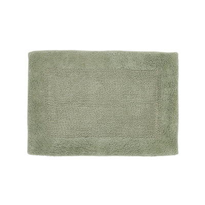 Moriceau 100% Cotton 2370 GSM Tufted Reversible 2-Piece Bath Rug Set – Ultra Soft, Highly Absorbent, Machine Washable, OEKO-TEX Certified, Ideal for Bathtub, Vanity & Sink Areas, Dark Sage