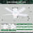 41" 5-blade Flush Mount Indoor Ceiling Fan With Light And Remote/app Control-710461773