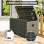 Outdoor and Indoor Plastic Storage Deck Box with Lock and Wheels-115188384