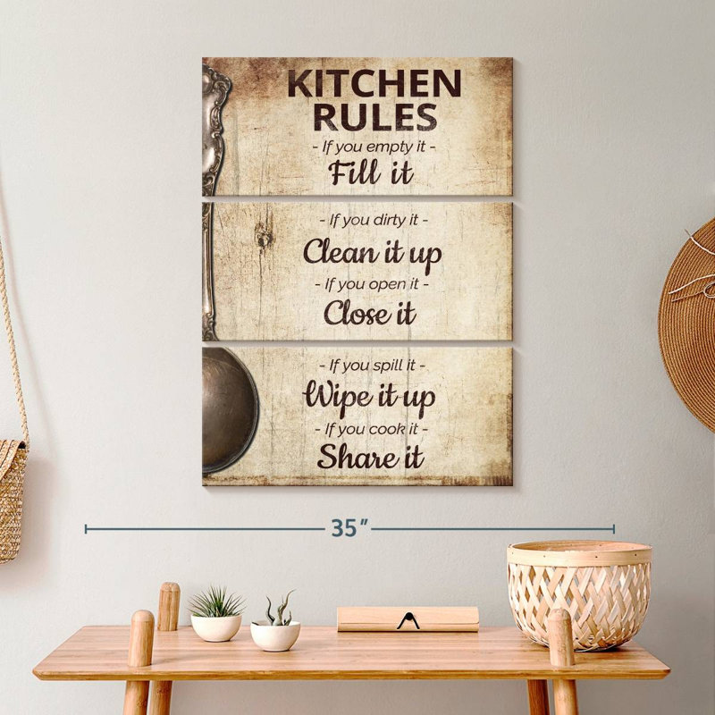 Ensemble de cuisine 3 pièces Kitchen Rules, H 32 po x l 20 po x P 1,25 po