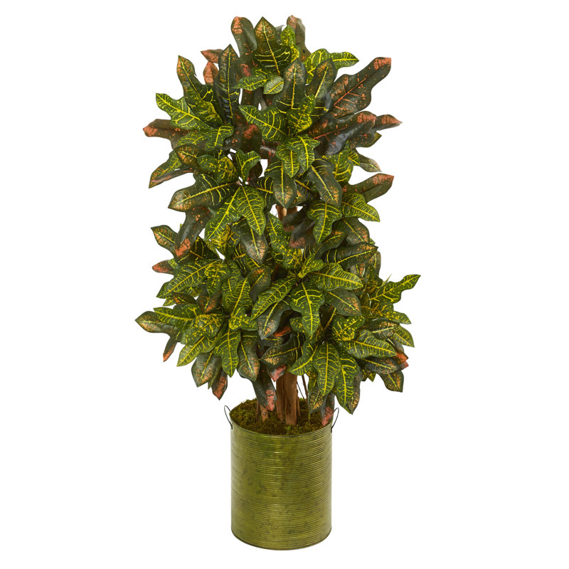 Plante ficus artificielle 34,5" en pot à fleurs