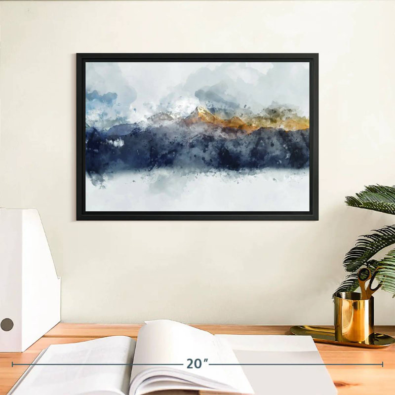 Bolan Mountain Range, Floating Frame Black, 13" X 9"