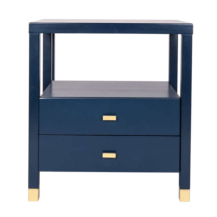 Francisca 2 - Drawer Solid Wood Nightstand
