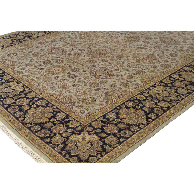 Wool Oriental Area Rug in Gray