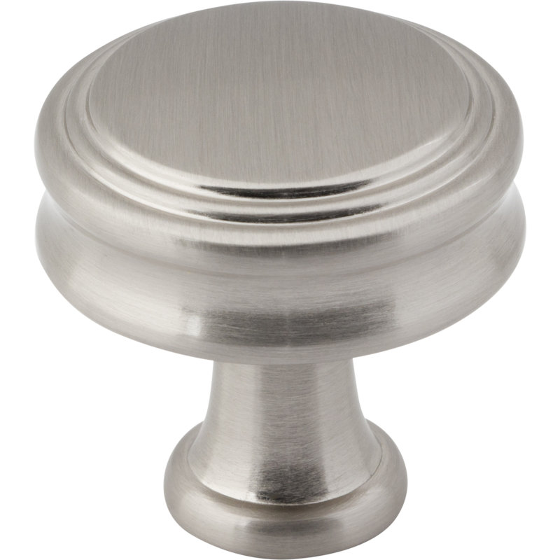 Coddington 1 1/4" Length Round Knob, Bushed Satin Nickel