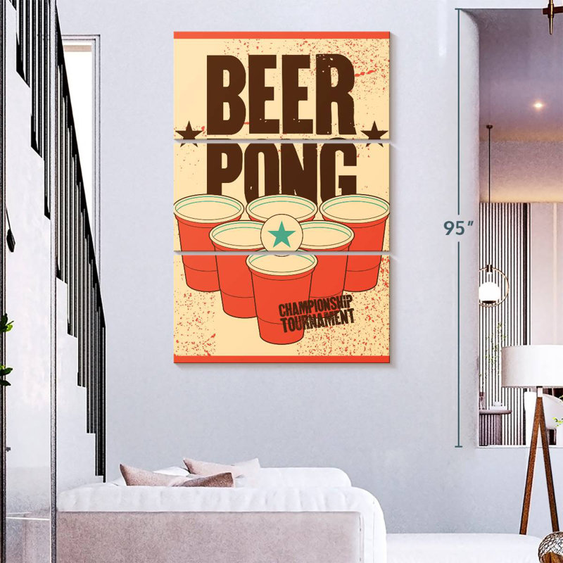 Tournoi Tergel Beer Pong, H 74 po x l 48 po