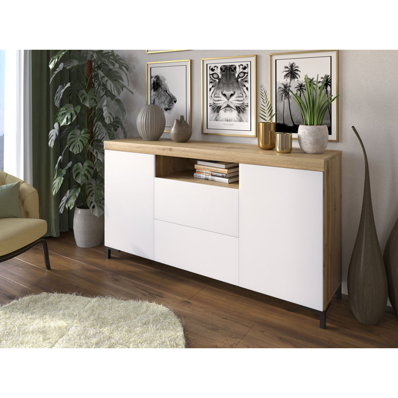 Sideboard Heang, White/Oak