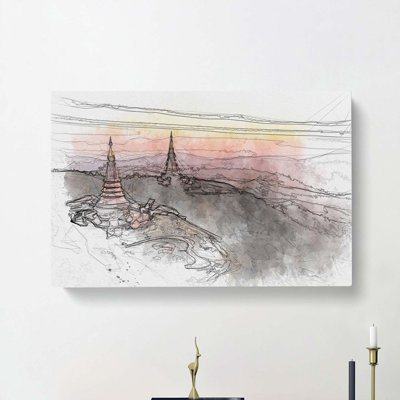 Doi Inthanon Ban Luang Thailand in Abstract - Wrapped Canvas