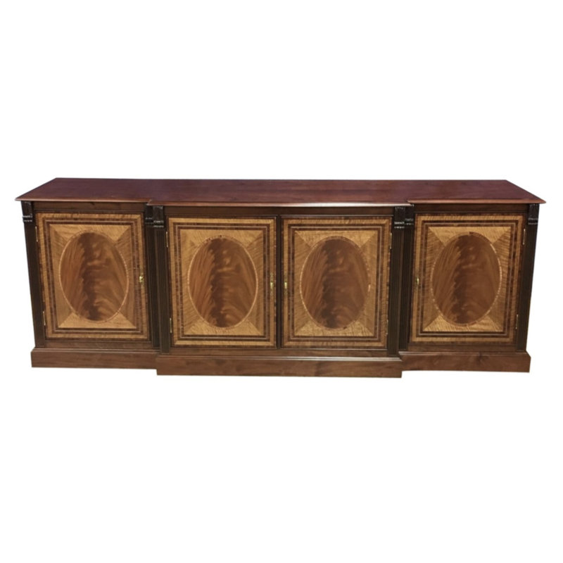 84" Wide Wood Sideboard, 36" H x 104.25" W x 17.25" D