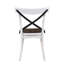 [Ensemble de 2] Chaises de ferme rustiques avec dossier en X en métal, structure en bois massif, chaises d'appoint de cuisine rétro