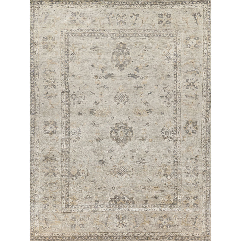 Antique Weave Oushak Wool Oriental Area Rug, Rectangle 9' x 12'