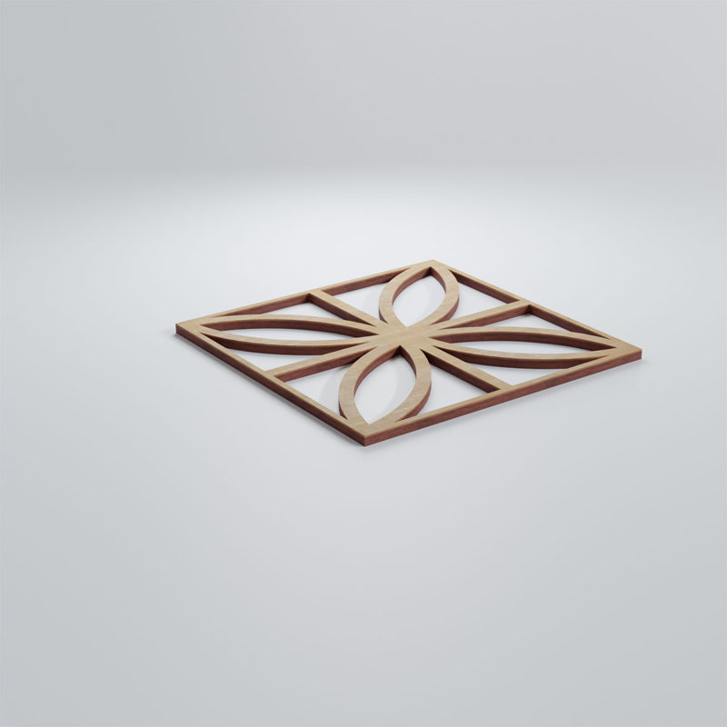Panneaux muraux décoratifs en bois Swansea, H 23 3/8 po x l 23 3/8 po x P 3/8 po, Bouleau