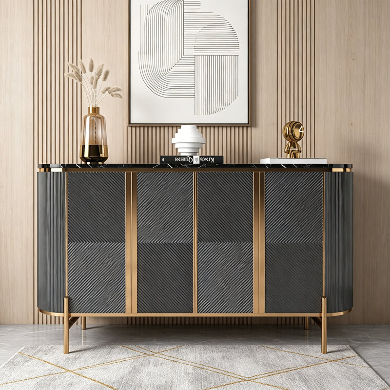 Multi-functional adjustable storage sideboard, Gray