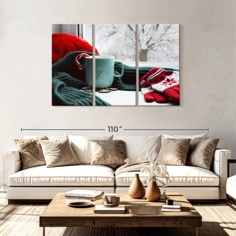 Lelend Winter Season Scene, 48" H x 74" W